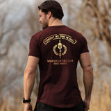 //03 - SP1 | Shadow Ops T-Shirt - Burgundy (Lifting Club - Gold Edition) - EU 🇪🇺 | Spartathletics