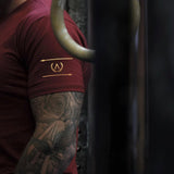 300 T-Shirt - Burgundy x Gold - EU 🇪🇺 | Spartathletics