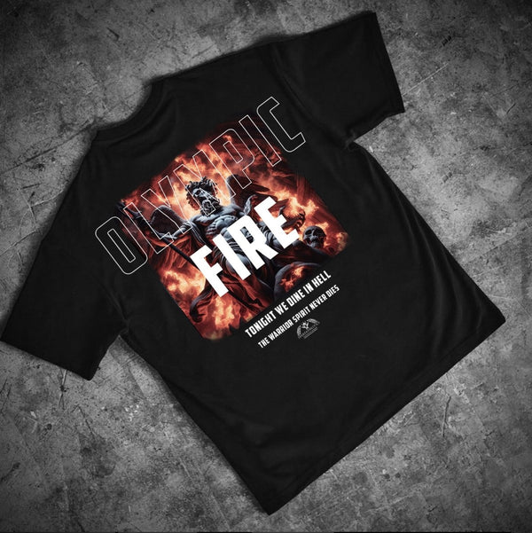 Classic Heritage T-Shirt - Onyx 'Olympic Fire' (Oversized) - Spartathletics
