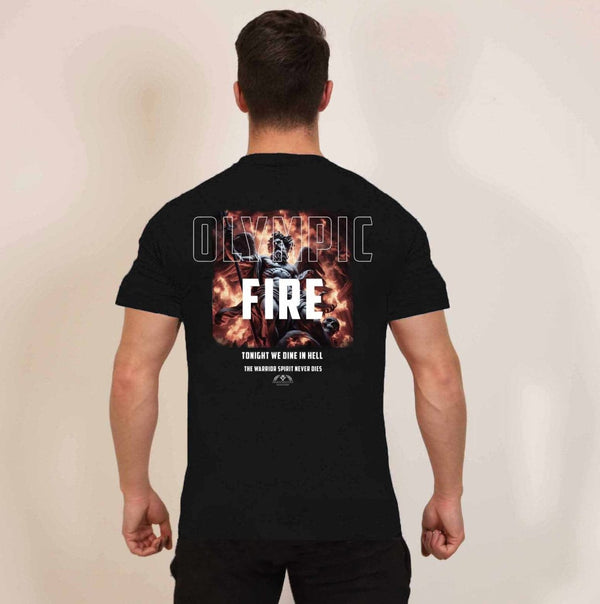 Classic Heritage T-Shirt - Onyx 'Olympic Fire' (Oversized) - Spartathletics