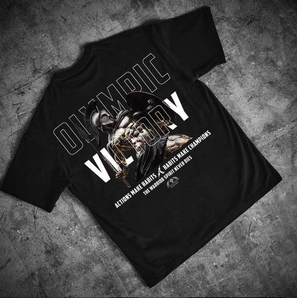 Classic Heritage T-Shirt - Onyx 'Olympic Victory' (Oversized) - Spartathletics