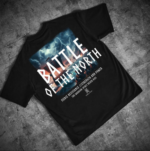 Legends of Ragnar™ | Classic Heritage T-Shirt - Onyx 'Battle Of The North' (Oversized) - Spartathletics