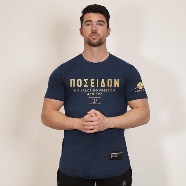 Nemesis T-Shirt - Navy x Gold (Poseidon) - Spartathletics