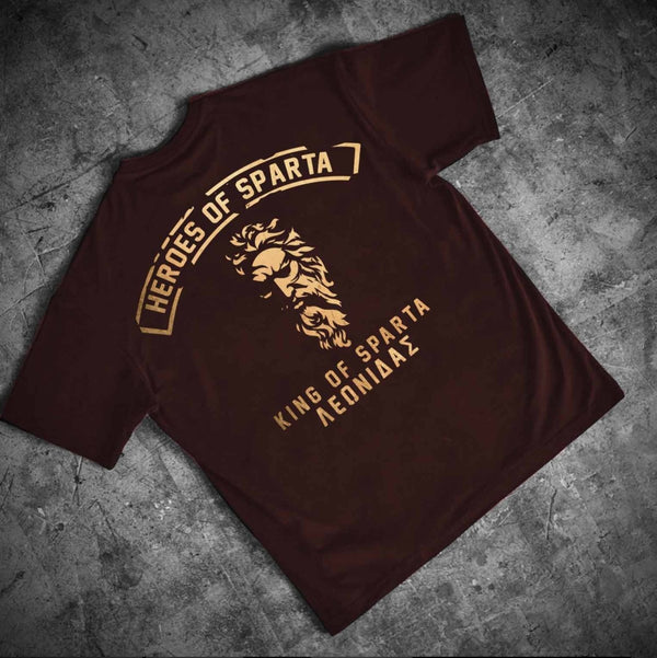 Theos T-Shirt - Burgundy (Leonidas - Oversized) - Spartathletics