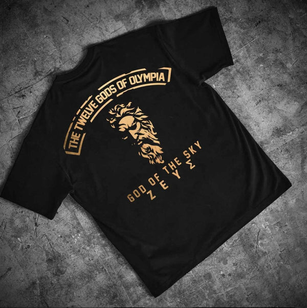 Theos T-Shirt - Onyx (Zeus - Oversized) - Spartathletics