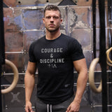 Victory T-Shirt - Courage & Discipline - EU 🇪🇺 | Spartathletics