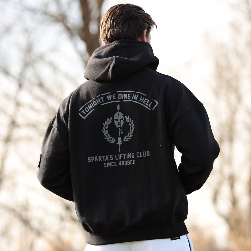 03-SP1 | Shadow Ops Half Zip Hoodie - Onyx (Oversized - Fully