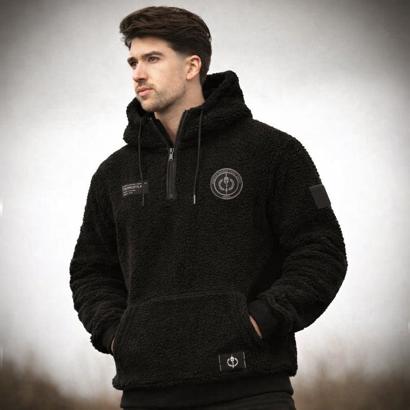 //03-SP1 | Shadow Ops Sherpa Half Zip Hoodie - Onyx (Fully Customizabl ...