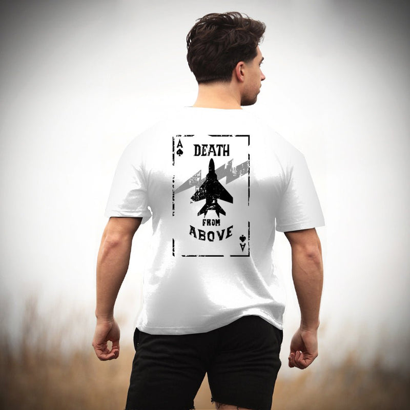 //03-SP1 | Shadow Ops T-Shirt - Arctic White "Death From Above" (Oversized) - Spartathletics