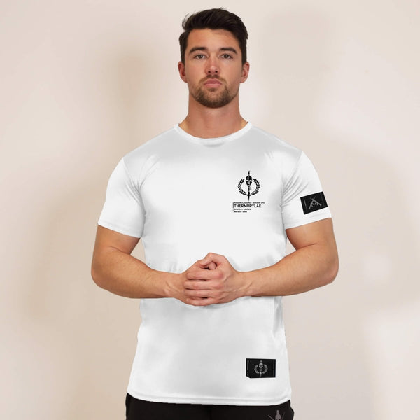 //03-SP1 | Shadow Ops T-Shirt - Arctic White (Performance Line - Fully Customizable) - Spartathletics