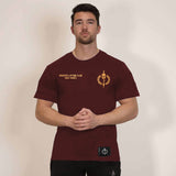 //03-SP1 | Shadow Ops T-Shirt - Burgundy (Gold Edition - Oversized) - Spartathletics