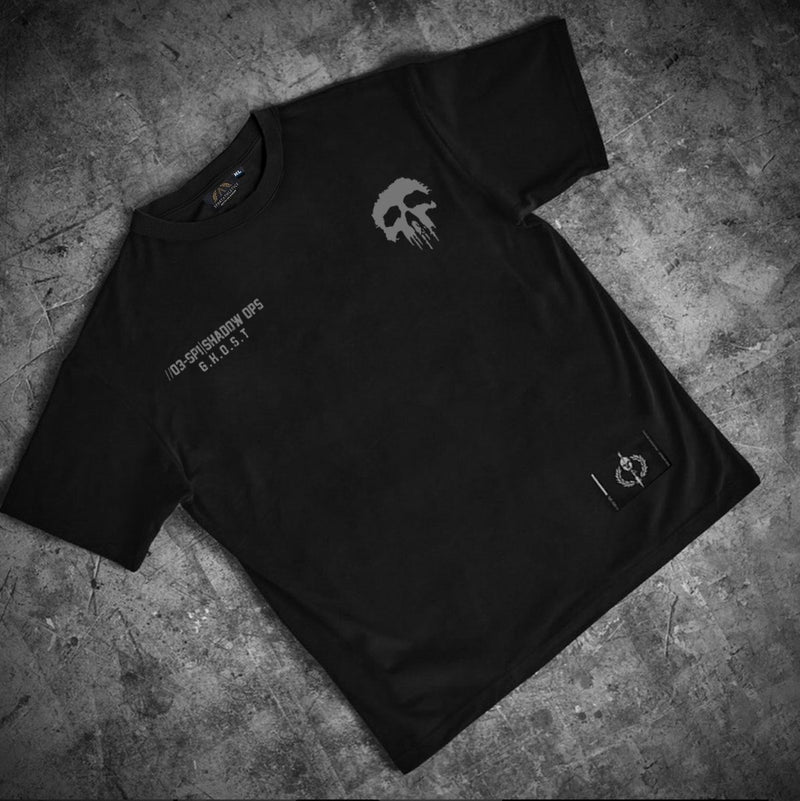 //03-SP1 | Shadow Ops T-Shirt - Onyx 'Ghost' (Oversized) - Spartathletics