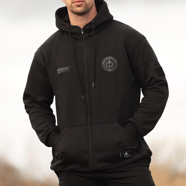 //03 - SP1 | Shadow Ops Zippered Sweater - Onyx (Fully Customizable) - EU 🇪🇺 | Spartathletics