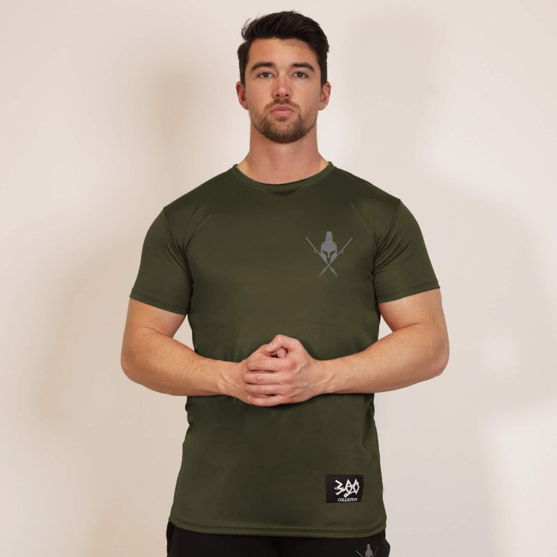 300 T-Shirt - Olive Green (Performance Line) - Spartathletics