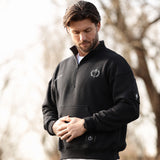 //03-SP1 | Shadow Ops 1/4 Zip Sweater - Onyx (Oversized - Fully Customizable)