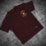 Agoge Club T-Shirt - Burgundy (Gold Edition - Oversized) - Spartathletics