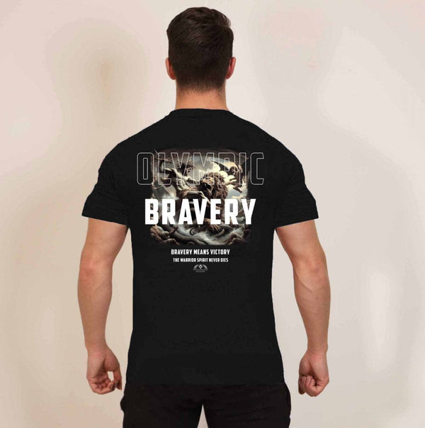 Classic Heritage T-Shirt - Onyx 'Olympic Bravery' (Oversized) - Spartathletics