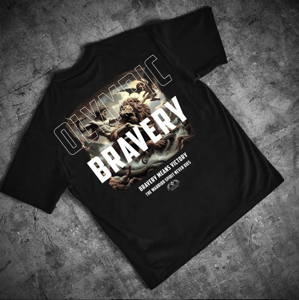 Classic Heritage T-Shirt - Onyx 'Olympic Bravery' (Oversized) - Spartathletics