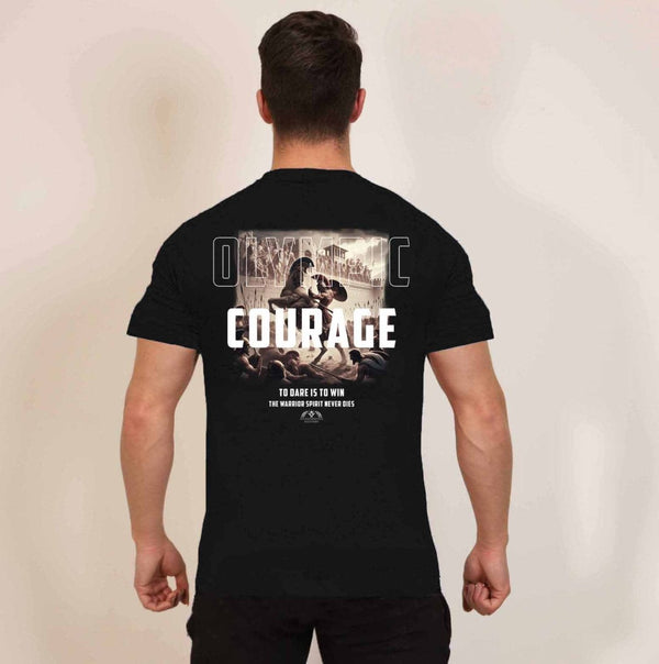Classic Heritage T-Shirt - Onyx 'Olympic Courage' (Oversized) - Spartathletics