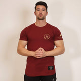 Glory T-Shirt - Burgundy x Gold (Leonidas) - Spartathletics
