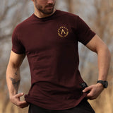 Glory T-Shirt - Burgundy x Gold (Leonidas) - EU 🇪🇺 | Spartathletics