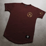 Glory T-Shirt - Burgundy x Gold (Leonidas) - Spartathletics
