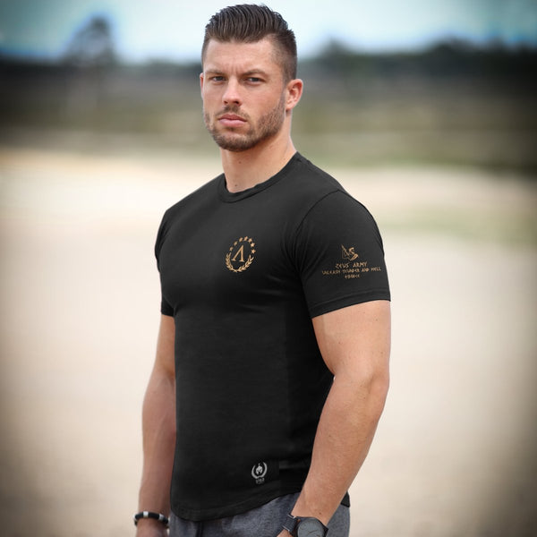 Glory T-Shirt - Onyx x Gold (Zeus) - Spartathletics