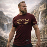 Kolossoi T-Shirt - Burgundy x Gold (Leonidas) - EU 🇪🇺 | Spartathletics