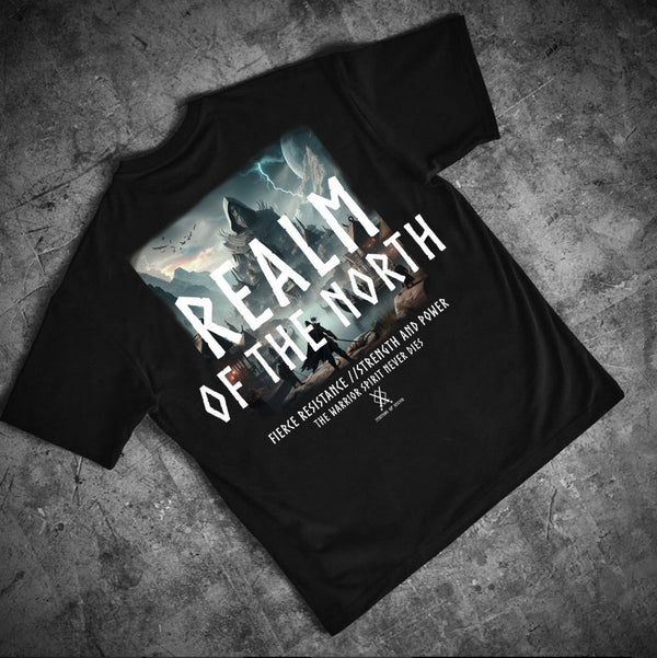 Legends of Ragnar™ | Classic Heritage T-Shirt - Onyx 'Realm Of The North' (Oversized) - Spartathletics