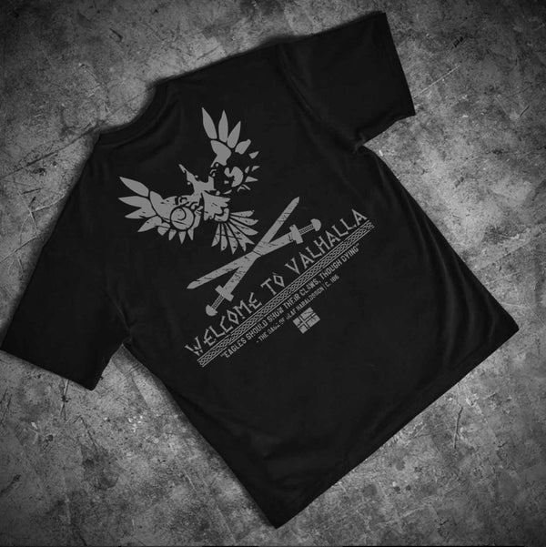 Legends of Ragnar™ | Valhalla T-Shirt - Onyx 'Welcome to Valhalla (Oversized) - Spartathletics