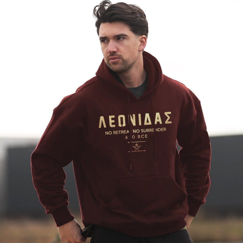 Nemesis Hoodie - Burgundy x Gold (Leonidas) - EU 🇪🇺 | Spartathletics