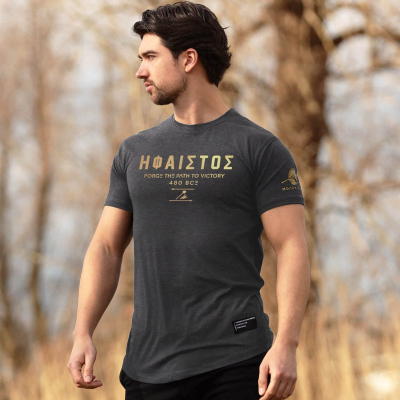 Nemesis T-Shirt - Granite x Gold (Hephaistos) - EU 🇪🇺 | Spartathletics