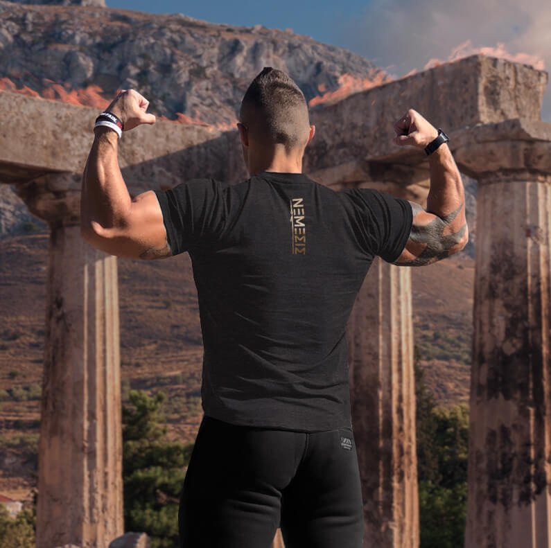 Nemesis T-Shirt - Granite x Gold (Hephaistos) - EU 🇪🇺 | Spartathletics