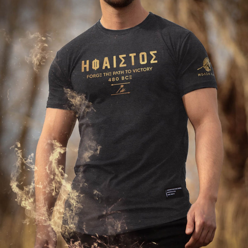 Nemesis T-Shirt - Granite x Gold (Hephaistos) - EU 🇪🇺 | Spartathletics