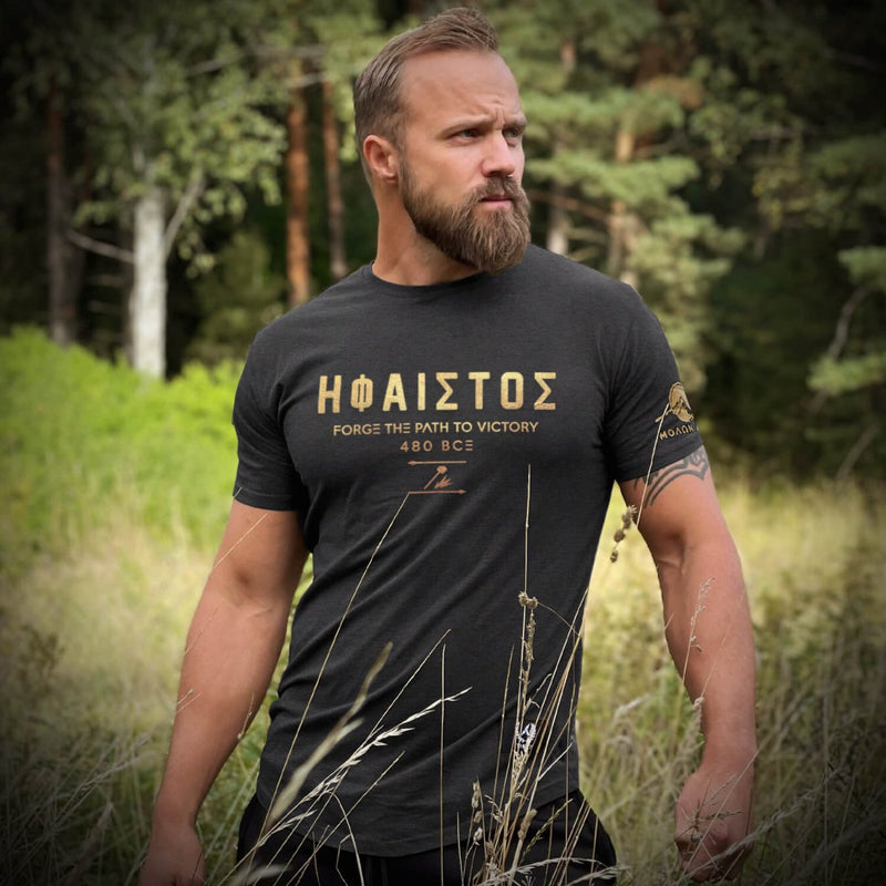 Nemesis T-Shirt - Granite x Gold (Hephaistos) - EU 🇪🇺 | Spartathletics