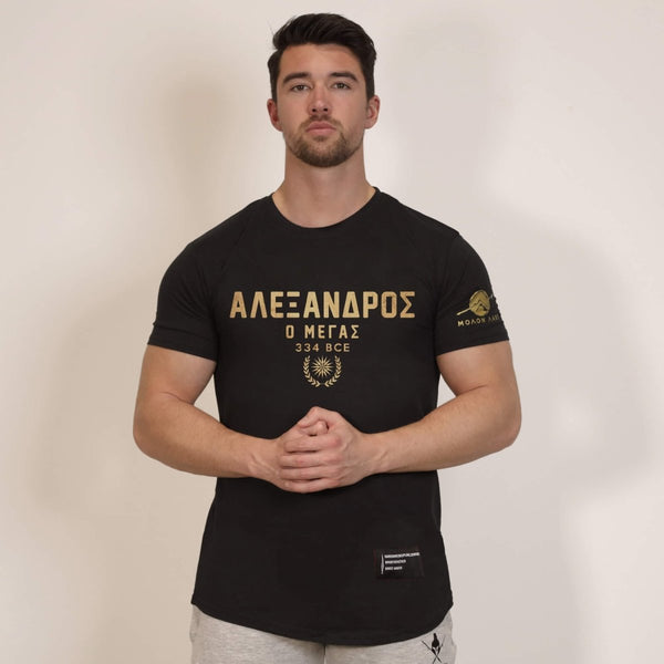 Nemesis T-Shirt - Onyx x Gold (Alexander The Great) - Spartathletics