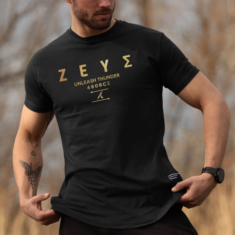 Nemesis T-Shirt - Onyx x Gold (Zeus) - EU 🇪🇺 | Spartathletics