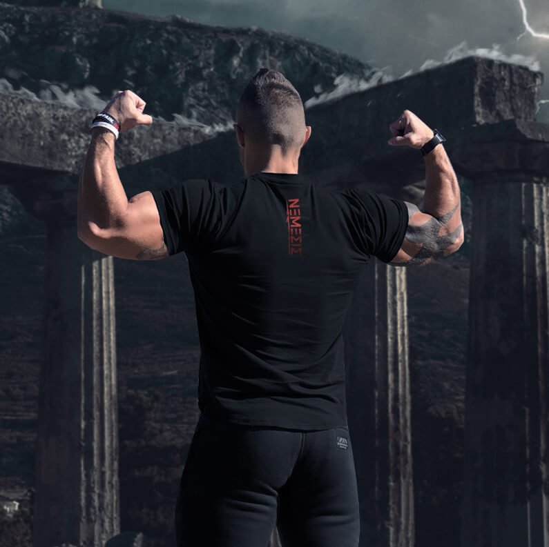 Nemesis T-Shirt - Onyx x Lava Red (Hades) - EU 🇪🇺 | Spartathletics