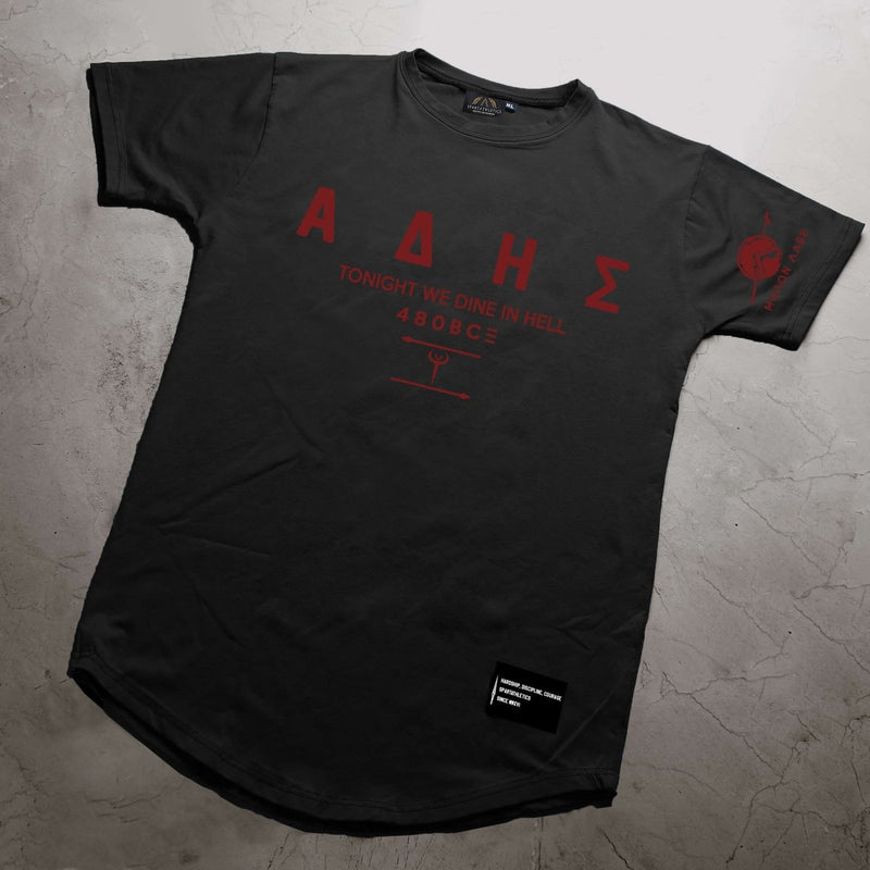 Nemesis T-Shirt - Onyx x Lava Red (Hades) - Spartathletics