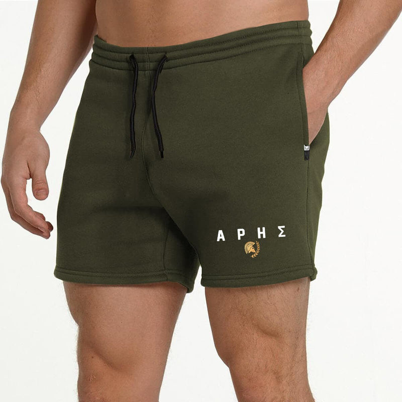 Theos Shorts - Forest Green x Gold (Ares) - Spartathletics