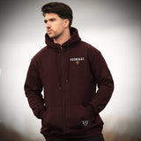 Theos Zippered Sweater - Burgundy (Leonidas) - EU 🇪🇺 | Spartathletics