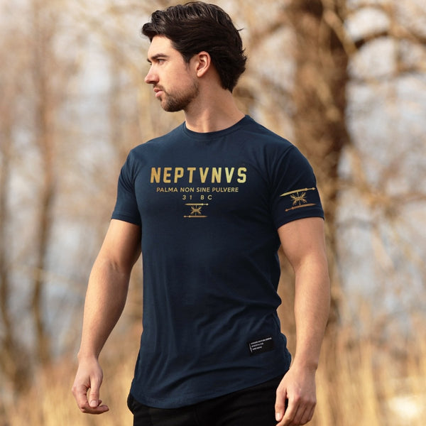 Virtus T-Shirt - Navy x Gold (Neptune) - EU 🇪🇺 | Spartathletics