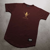 300 T-Shirt - Burgundy x Gold (7523642999013)