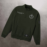 //03-SP1 | Shadow Ops 1/4 Zip Sweater - Military Green (Oversized - Fully Customizable)